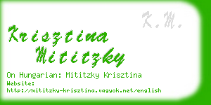 krisztina mititzky business card